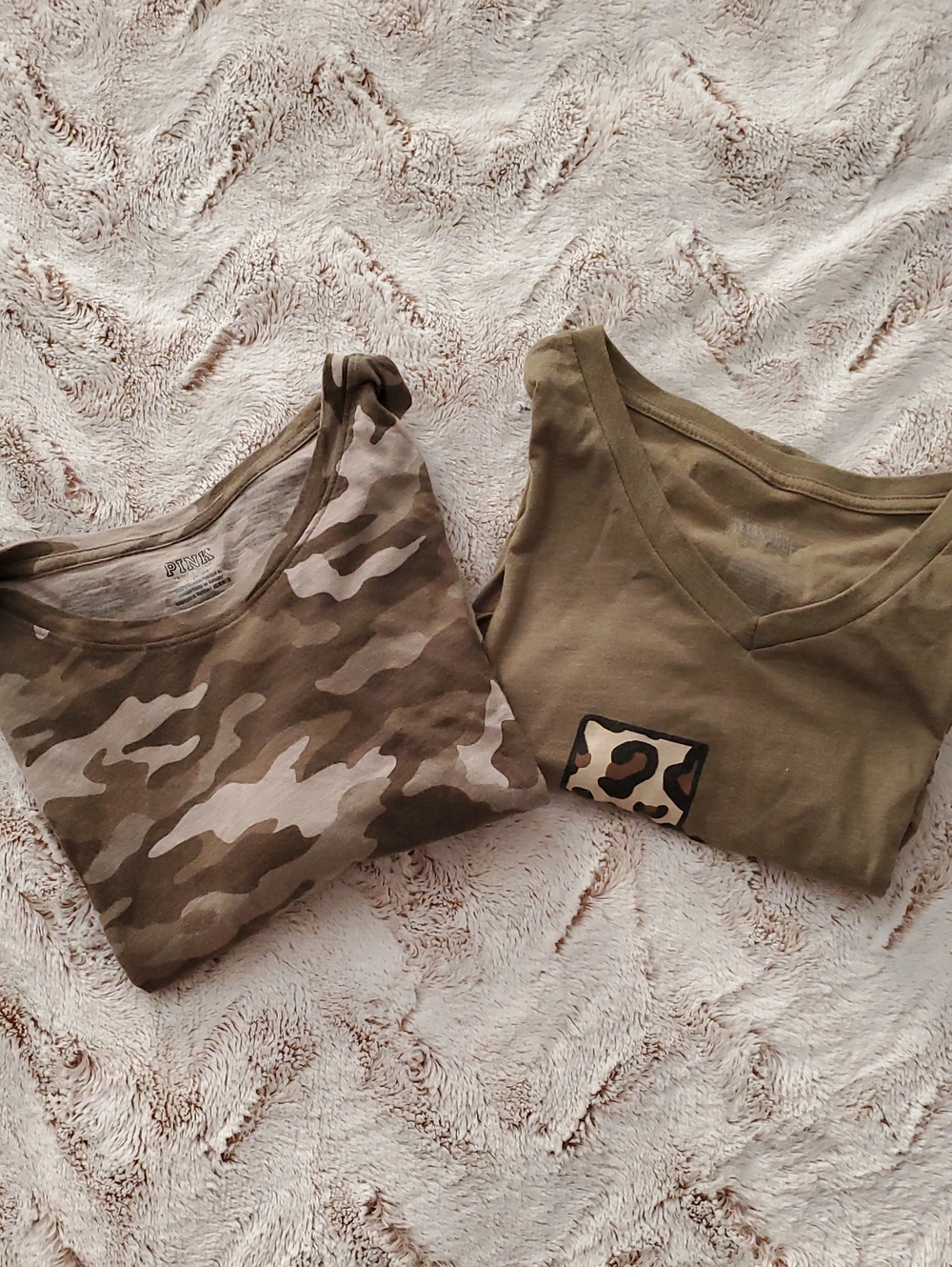 Women's Olive Camo and Leopard Print Texas Tee